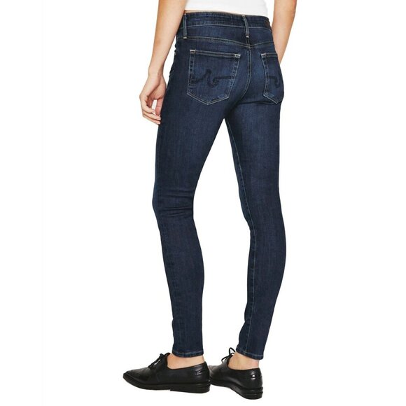 AG Adriano Goldschmied FARRAH Skinny Jeans High Rise Stretch Ripped Denim Blue - Picture 4 of 11